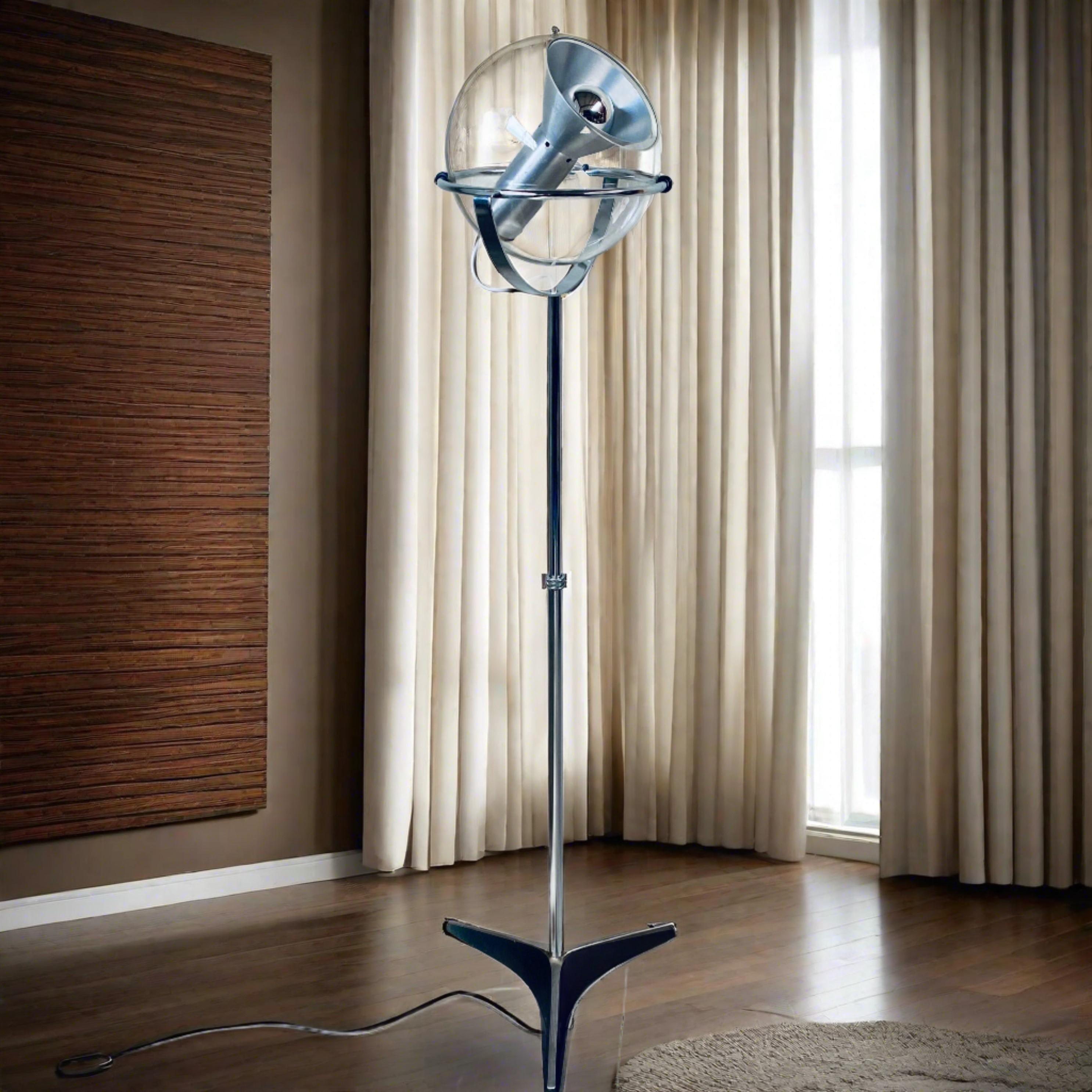 Hand-Carved Floor Lamp 