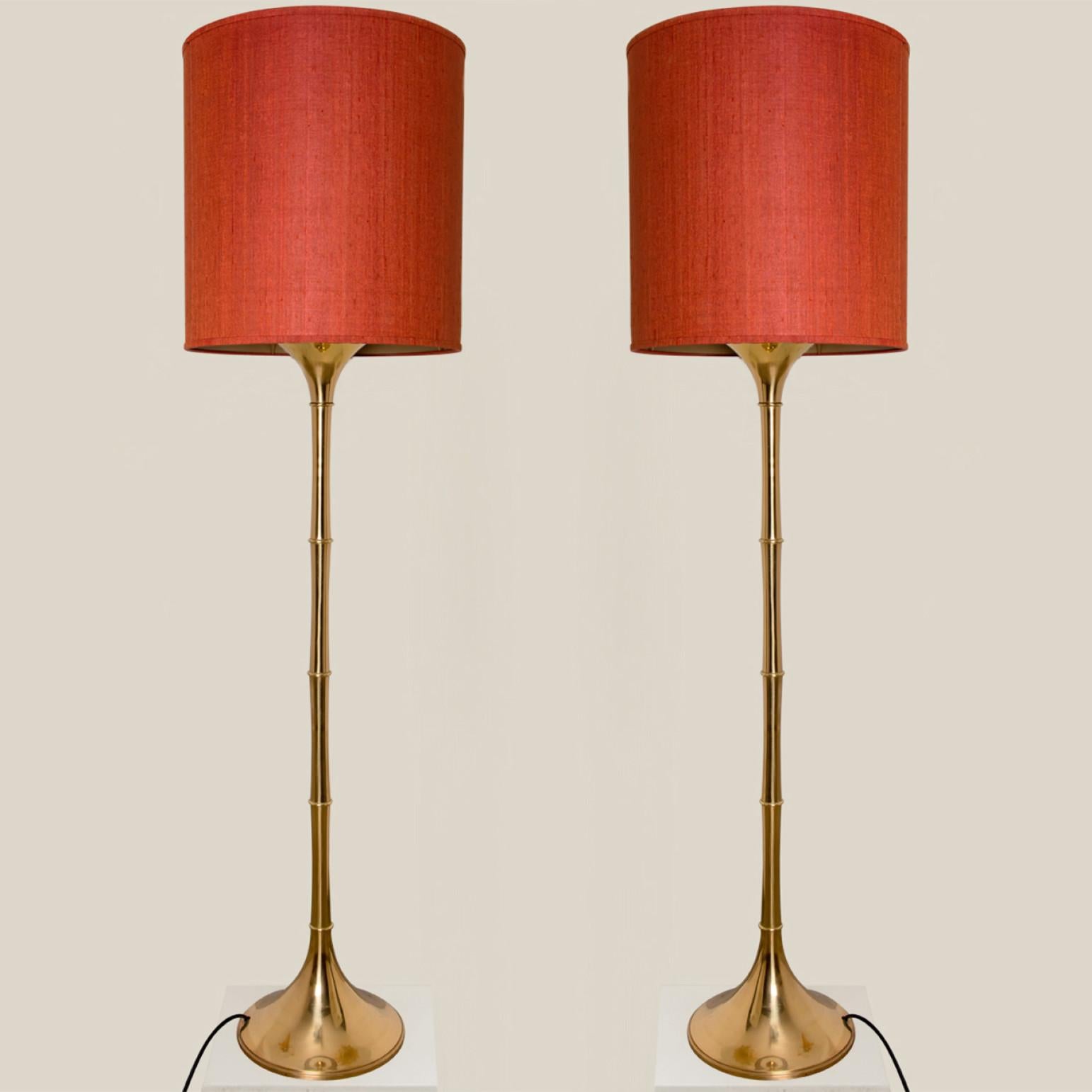 Mid-20th Century Floor Lamp Gold Designed by Ingo Maurer, Europe, Germany, 1968 For Sale