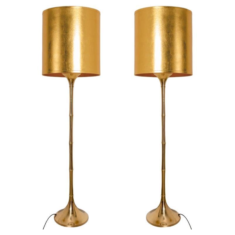 Floor Lamp Gold Designed by Ingo Maurer, Europe, Germany, 1968 For Sale