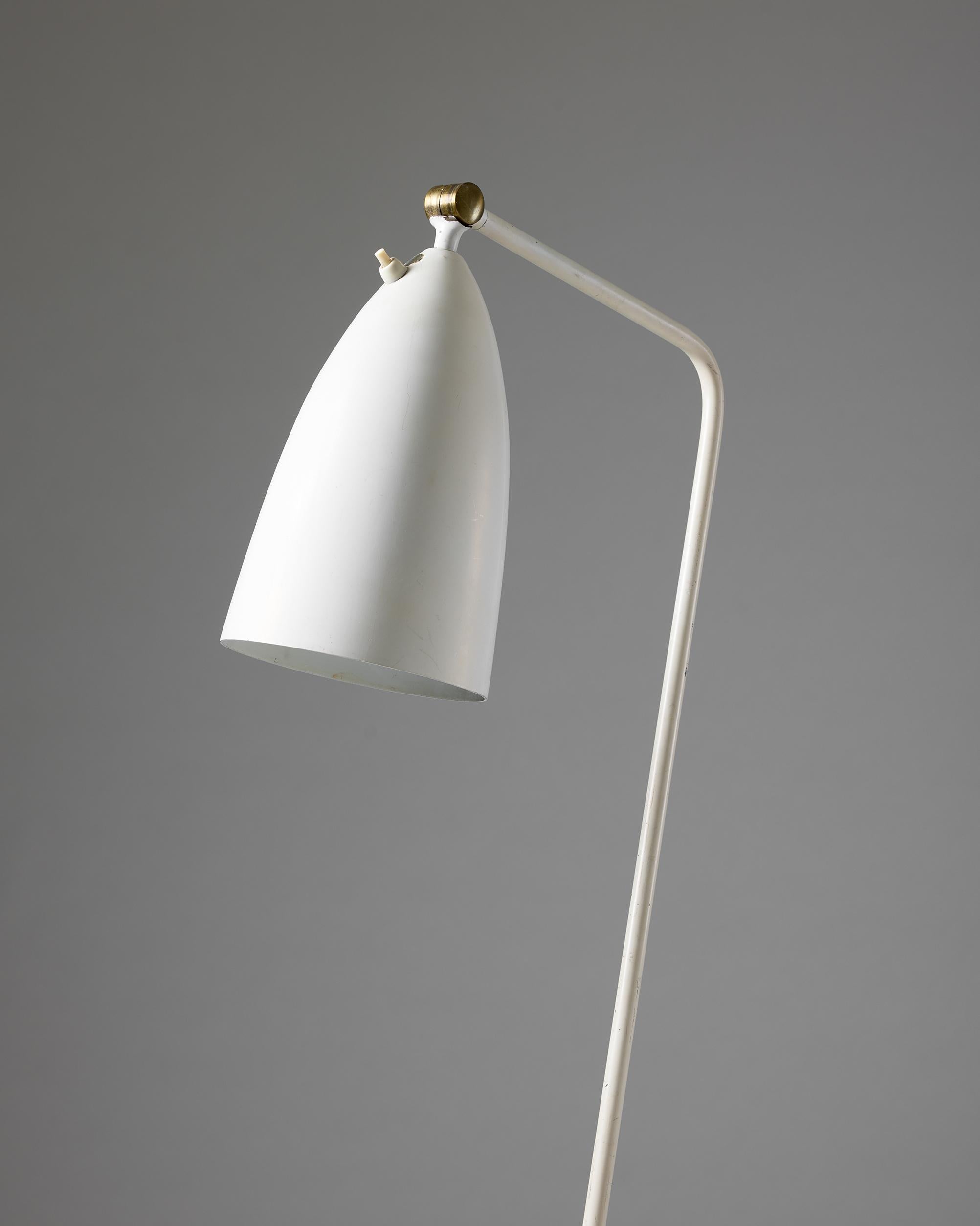 Suédois Lampadaire 'Grasshopper' par Greta Magnusson-Grossman pour Bergboms, Suède années 1950 en vente