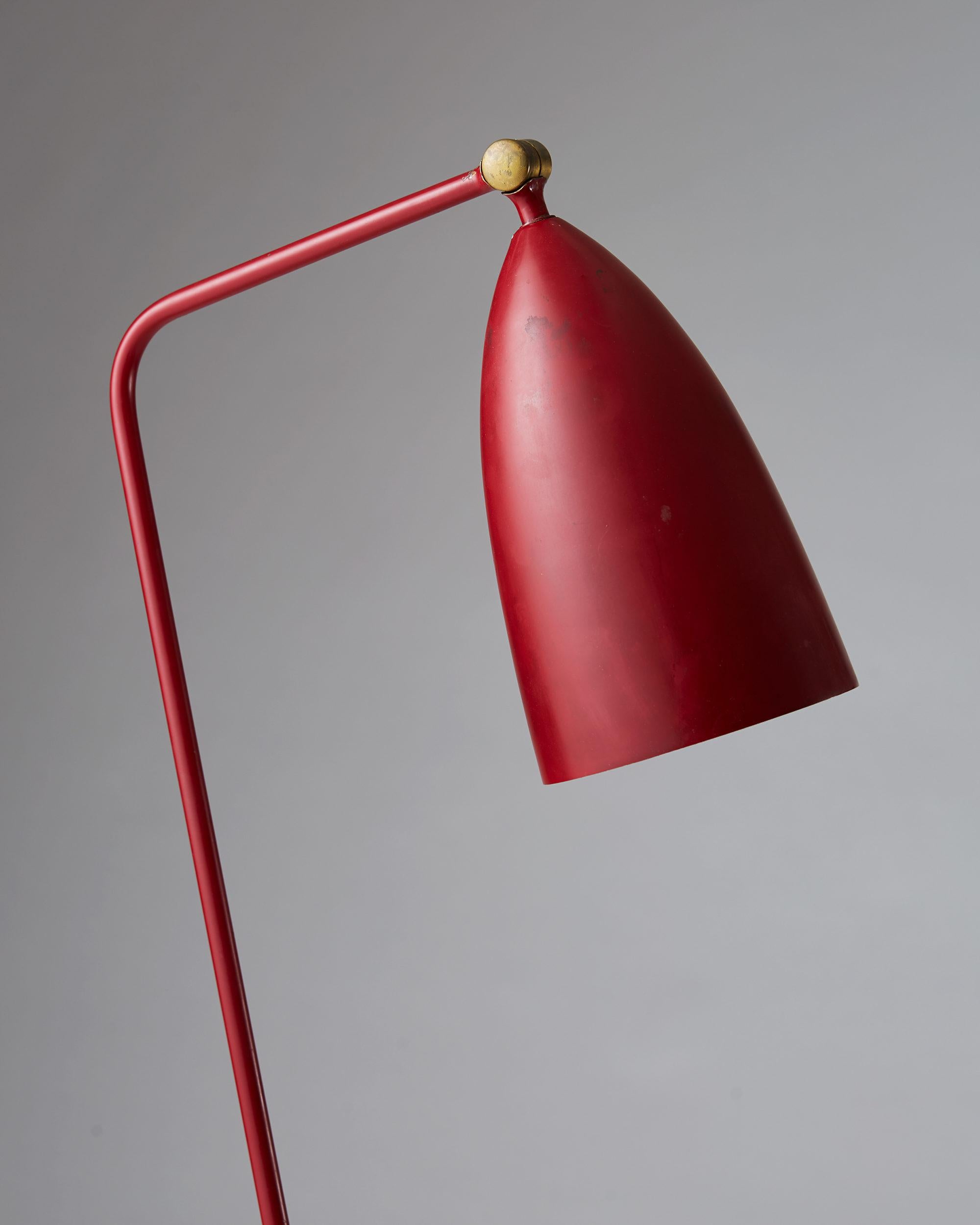 Scandinavian Modern Floor Lamp ‘Grasshopper’ Designed by Greta Magnusson-Grossman, Bergboms, Sweden