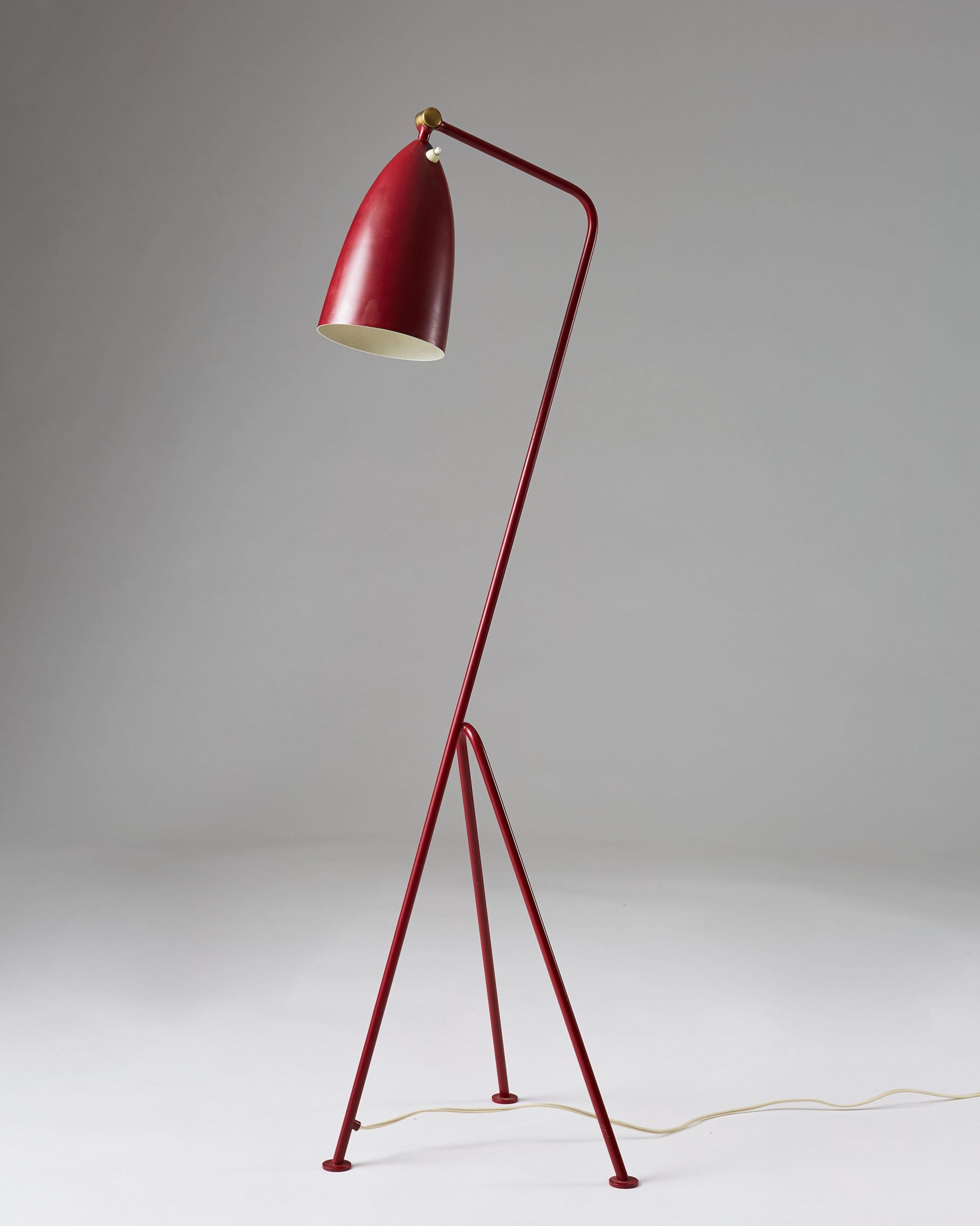 Mid-20th Century Floor Lamp ‘Grasshopper’ Designed by Greta Magnusson-Grossman, Bergboms, Sweden