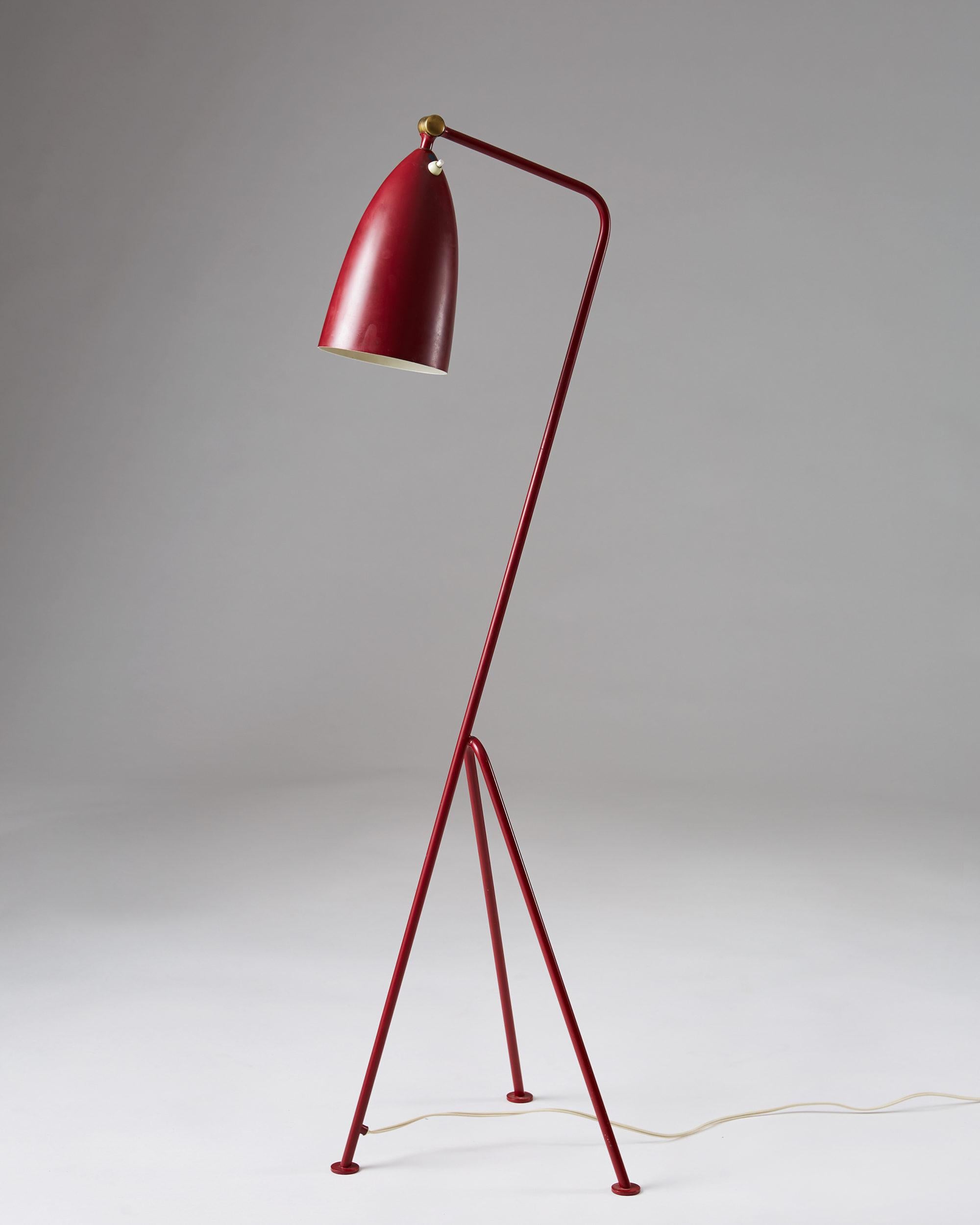 Metal Floor Lamp ‘Grasshopper’ Designed by Greta Magnusson-Grossman, Bergboms, Sweden