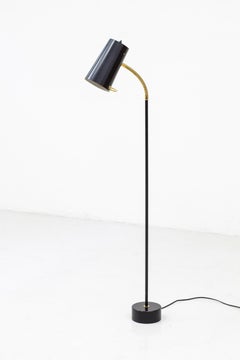 Floor Lamp i Brass and Metal by Hans-Agne Jakobsson, Sweden, 1950s