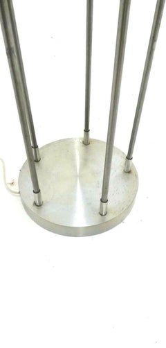 Floor Lamp in Aluminium and Handkerchief Metal Mesh, 1970s