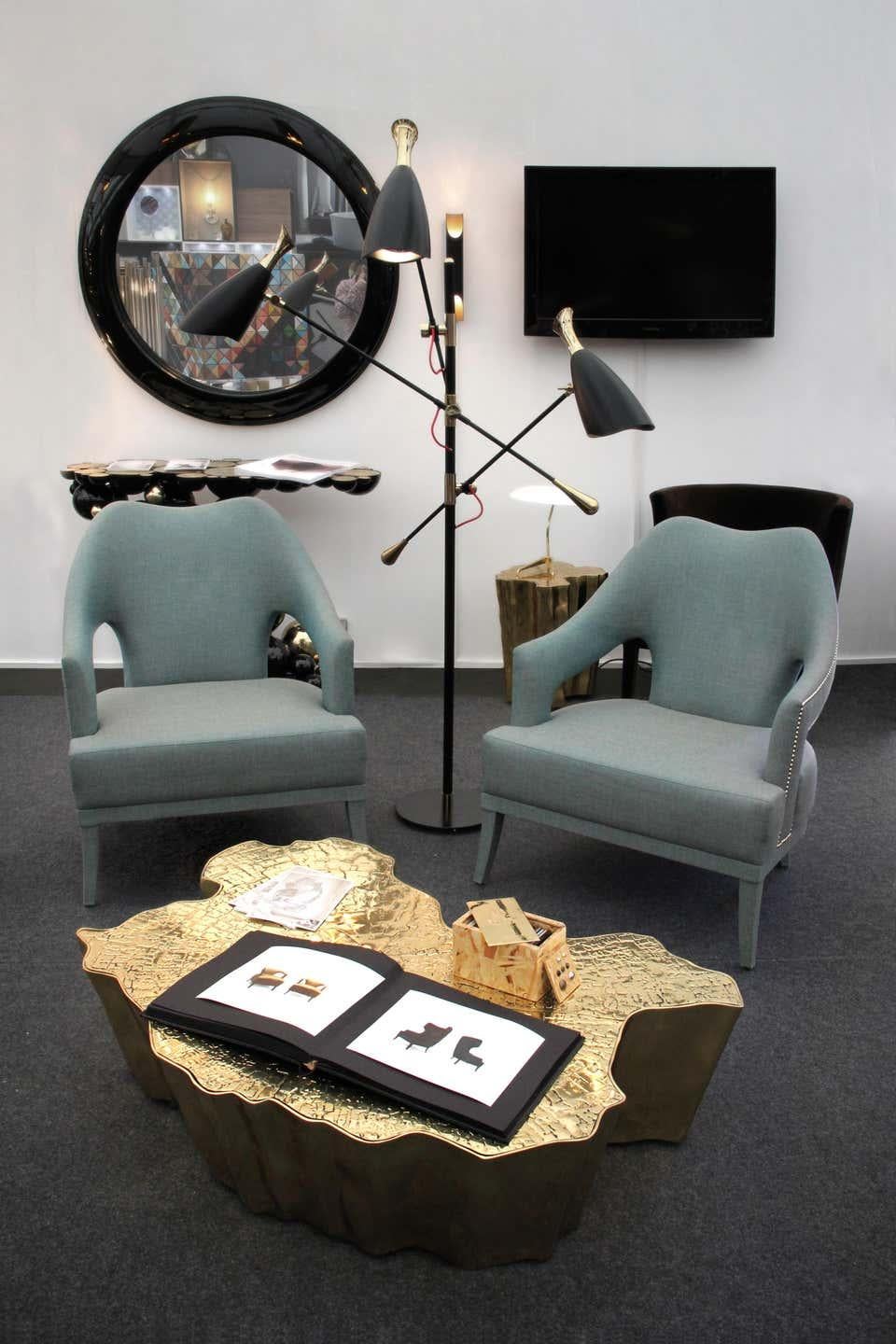 Floor Lamp in Black and Brass In New Condition For Sale In Saint-Ouen, FR