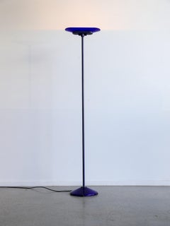 Lampada da terra in vetro blu di Murano e metallo di Santiago Miranda & Gianluigi Arnaldi