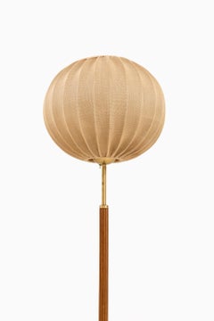 Floor Lamp in Brass and Fabric by Hans Bergström, 1950's