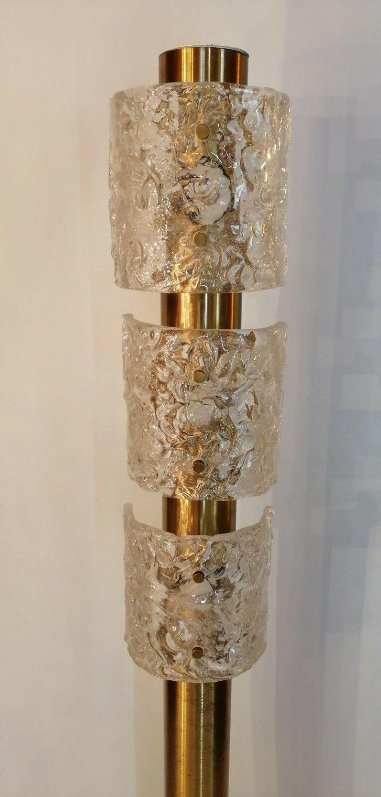Floor Lamp in Brass and Murano Glass, Design Angelo Brotto for Esperia, 1970s For Sale 3
