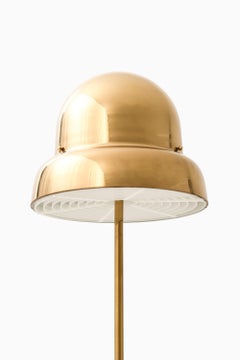 Lampada da terra in ottone e plastica di Eje Ahlgren, anni '70