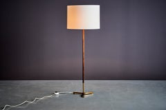 Floor Lamp in Brass and Rosewood by Kalmar Austria - 1960s
