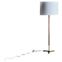Floor Lamp in Brass and Rosewood by Kalmar Austria - 1960s