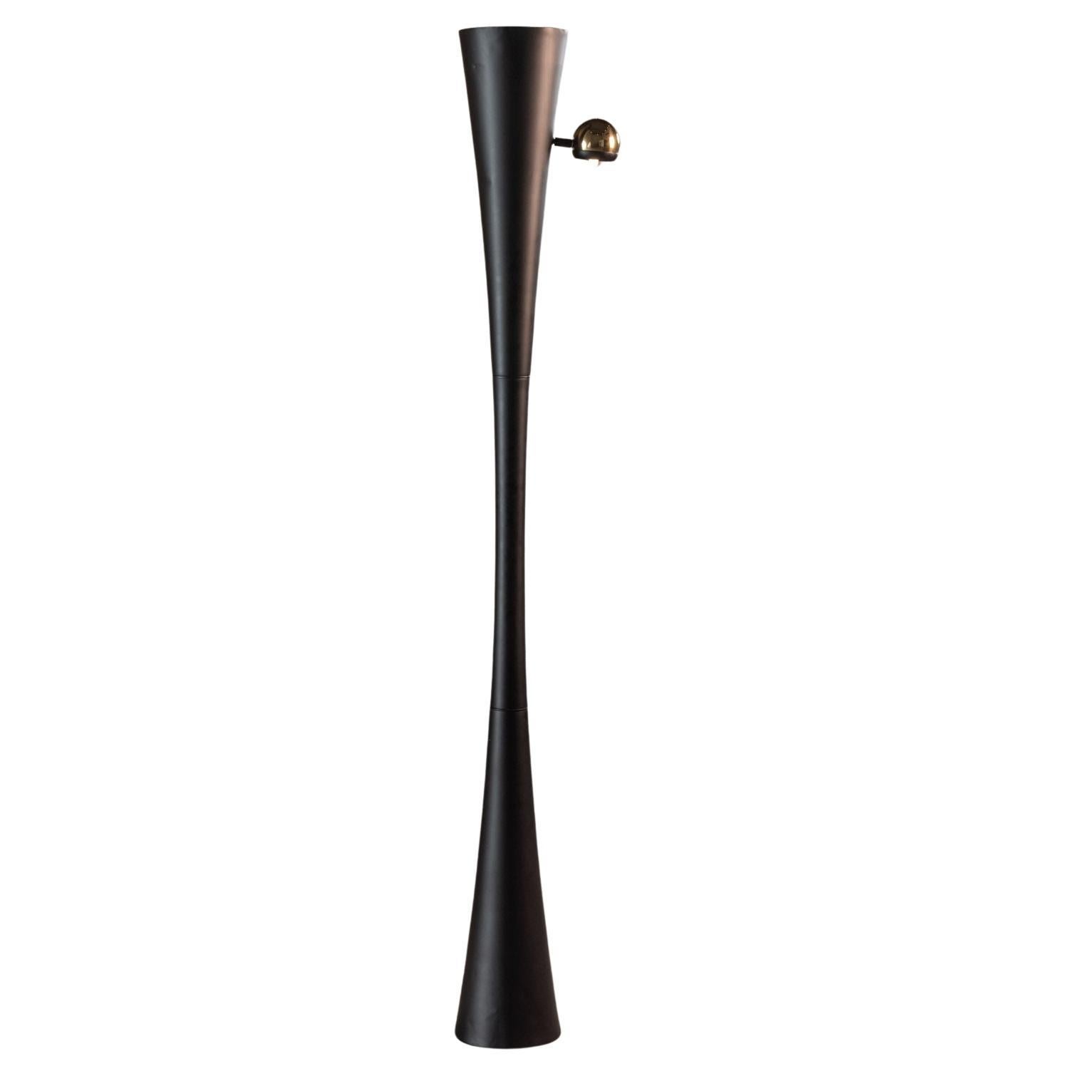 Floor Lamp in Brass and Steel, by Dominici, Mid-Century Brazilian Design Modern For Sale