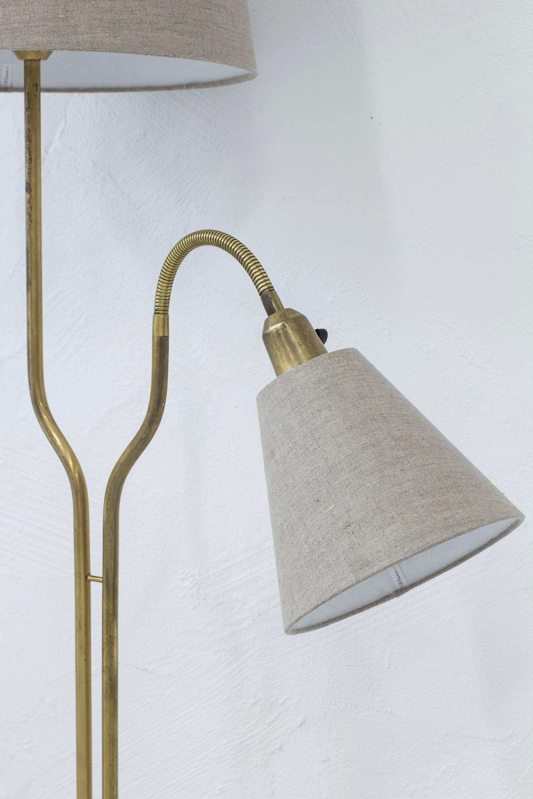 Floor Lamp in Brass by ASEA, Swedish Modern, 1950s 7