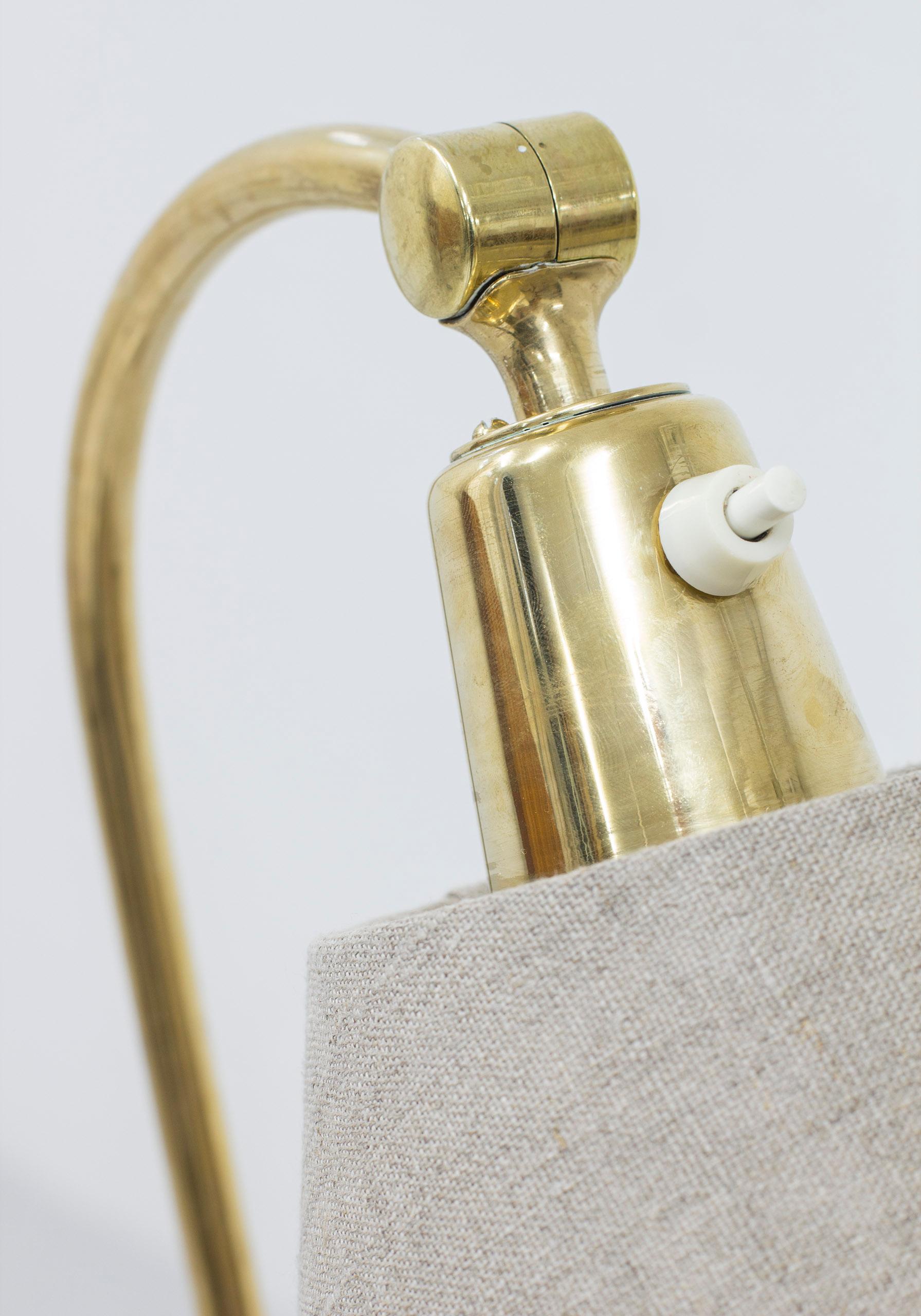 Lampada da terra in ottone di Bertil Brisborg, Nordiska Kompaniet Swedish Modern, anni '50 in vendita 1