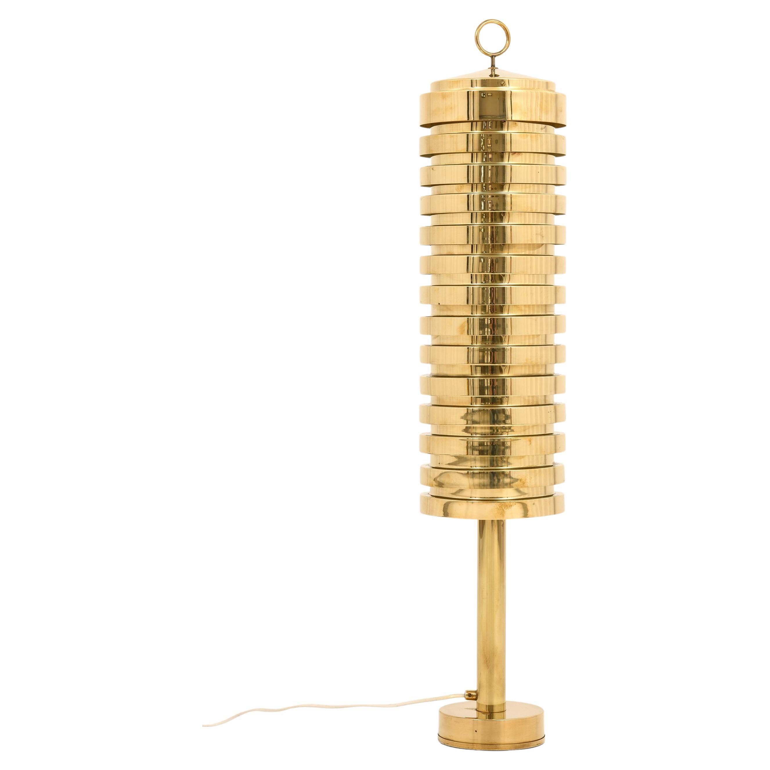 Floor Lamp in Brass by Hans-Agne Jakobsson, 1950's For Sale