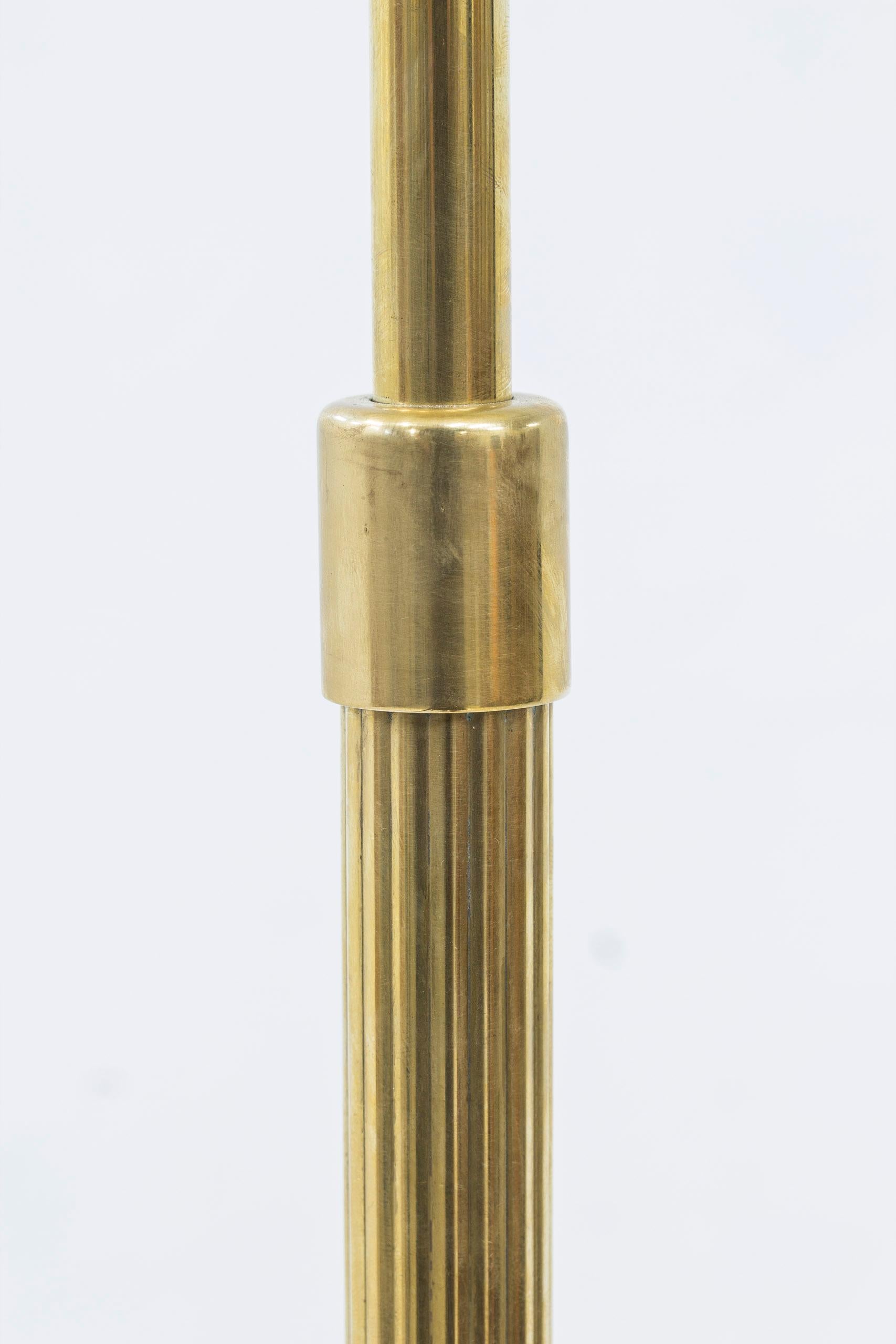 Floor Lamp in Brass by Nordiska Kompaniet and Bertil Brisborg, 1930s For Sale 2