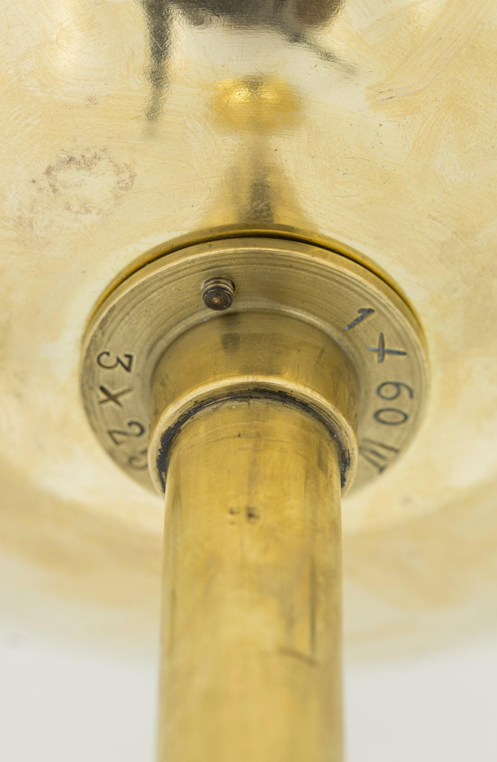 Floor Lamp in Brass by Nordiska Kompaniet and Bertil Brisborg, 1930s For Sale 4
