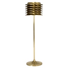 Floor Lamp in Brass Designed by Kai Ruokonen Produced by Orno Oy Finland, 1970s