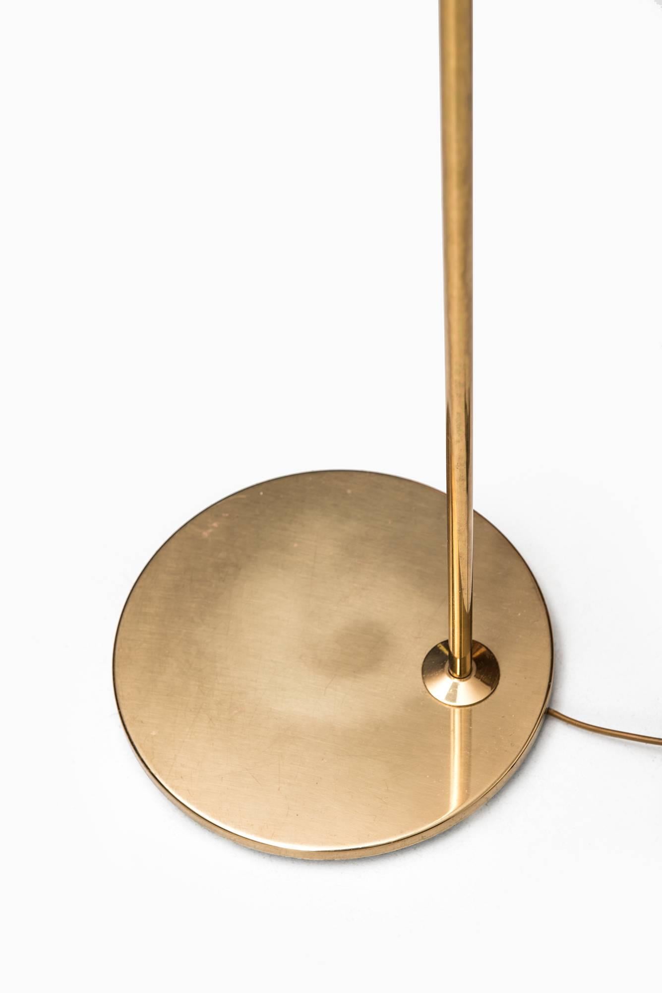 Scandinavian Modern Floor Lamp in Brass Produced by Bergbom in Sweden
