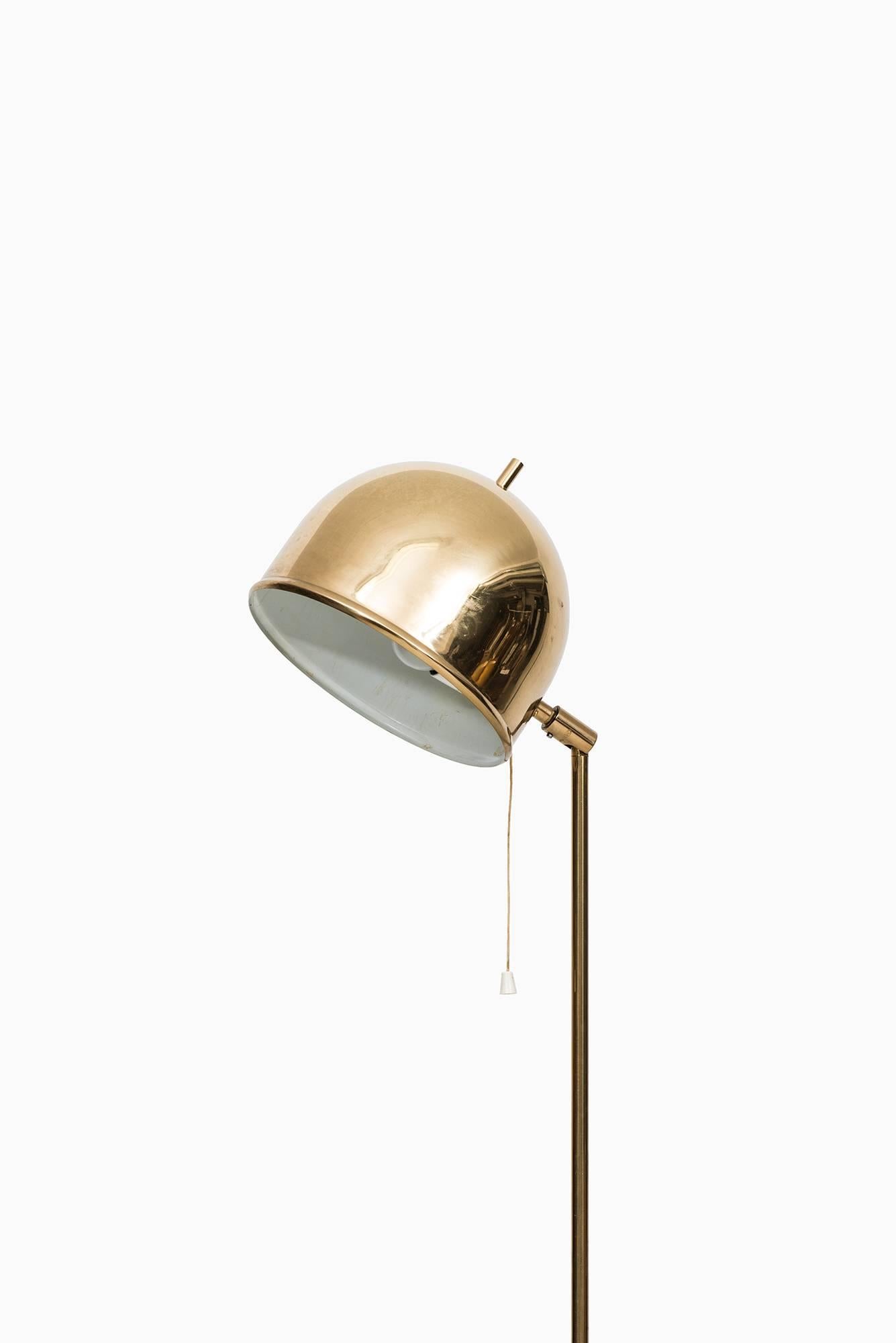 Swedish Floor Lamp in Brass Produced by Bergbom in Sweden