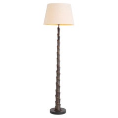 Floor Lamp in Bronze Highlight Finish and Gold-Lined Shade