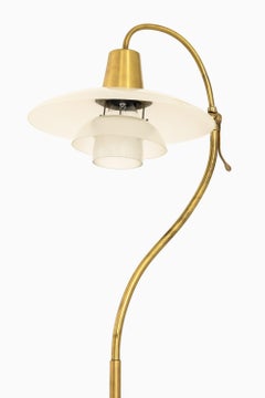 Floor Lamp in Bronze Patinated Brass and Glass Shades by Poul Henningsen, 1940's