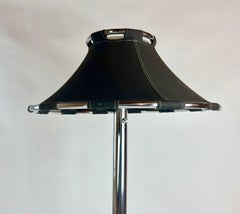 Floor Lamp in Chrome and Black Fabric "Anna" by Anna Ehrner for Ateljé Lyktan