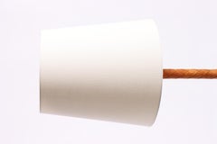 Stehlampe aus Kupfer und Leder, entworfen von Jo Hammerborg, 1950er Jahre