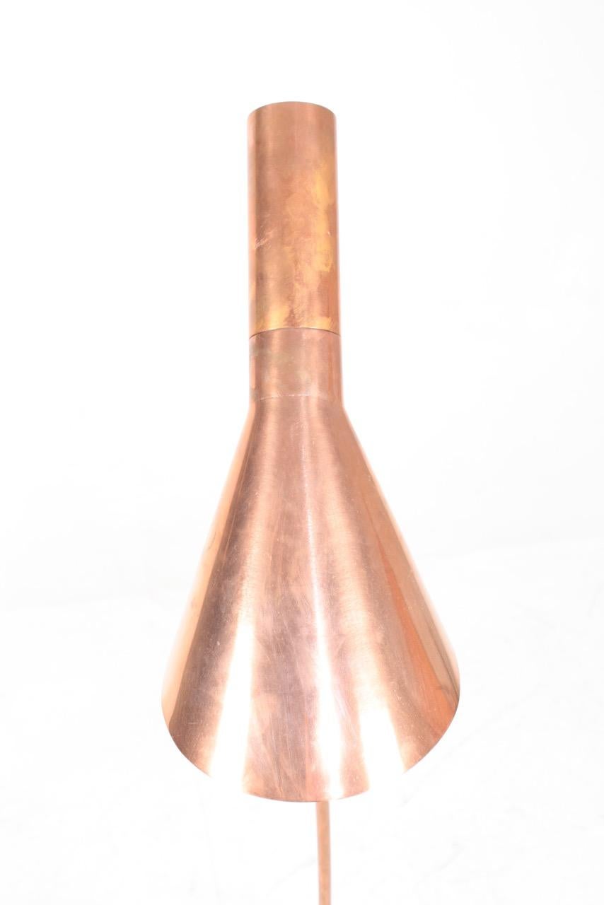 Floor Lamp in Copper by Arne Jacobsen, Scandinavian Modern, 1960s 4