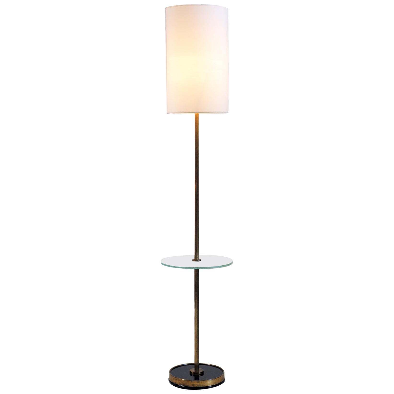 Floor Lamp in Frosted Glass, France, 1950 For Sale