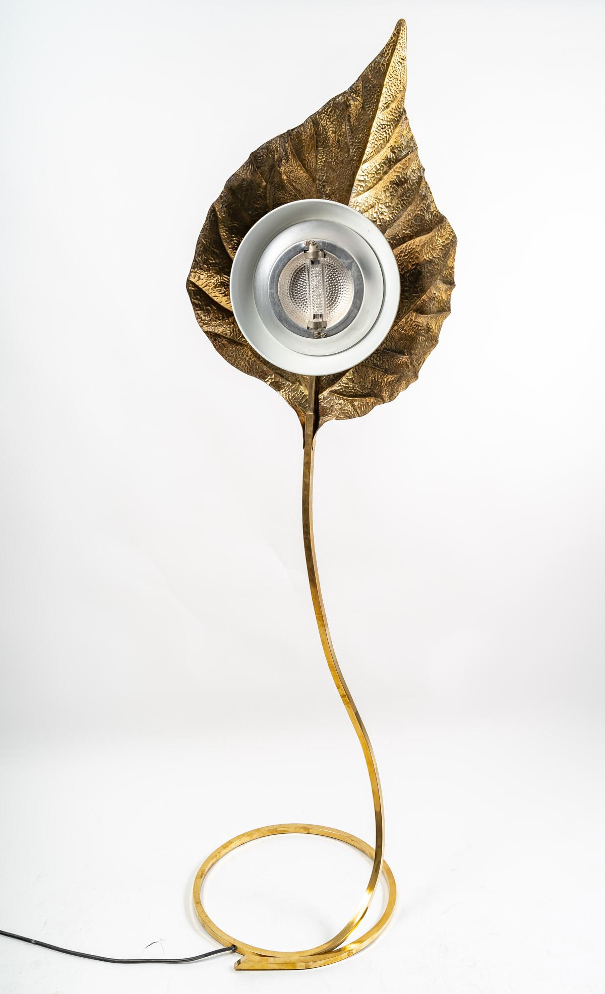 Modern Floor Lamp in Gilded Metal by Tommaso Barbi