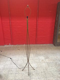 Floor Lamp in Gilded Metal, circa 1950