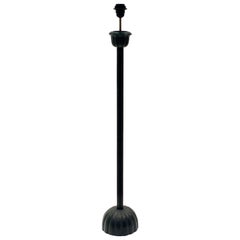 Floor Lamp in Iron with an Old Patina, in the Art Deco Style