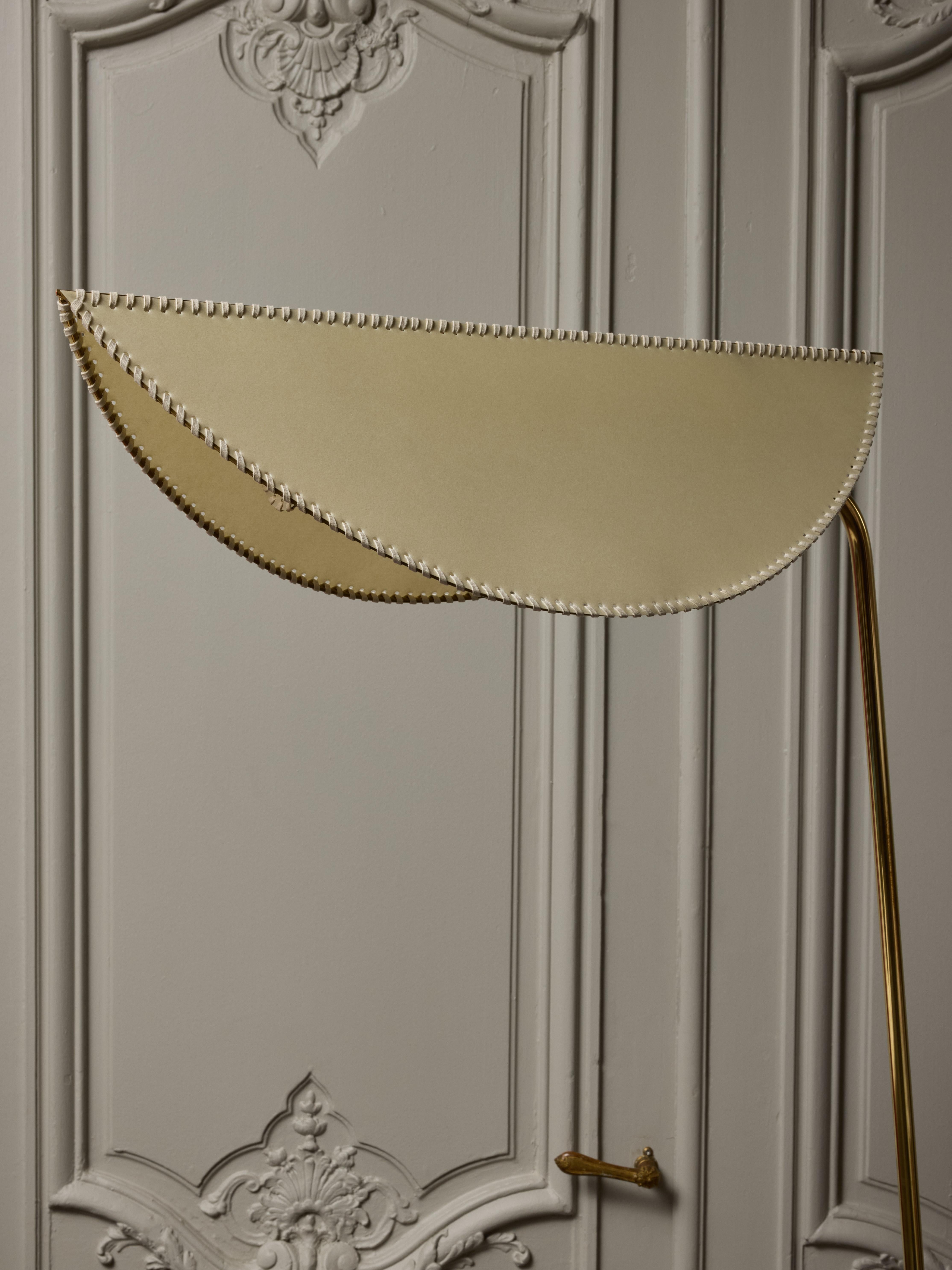 Lampada da terra in marmo, ottone e carta di Diego Mardegan In condizioni Nuovo in vendita a Saint-Ouen, IDF