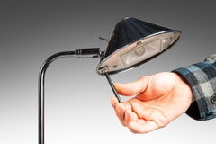 Floor Lamp in Midnight Chrome by Robert Sonneman for George Kovacs, USA, c. 1987