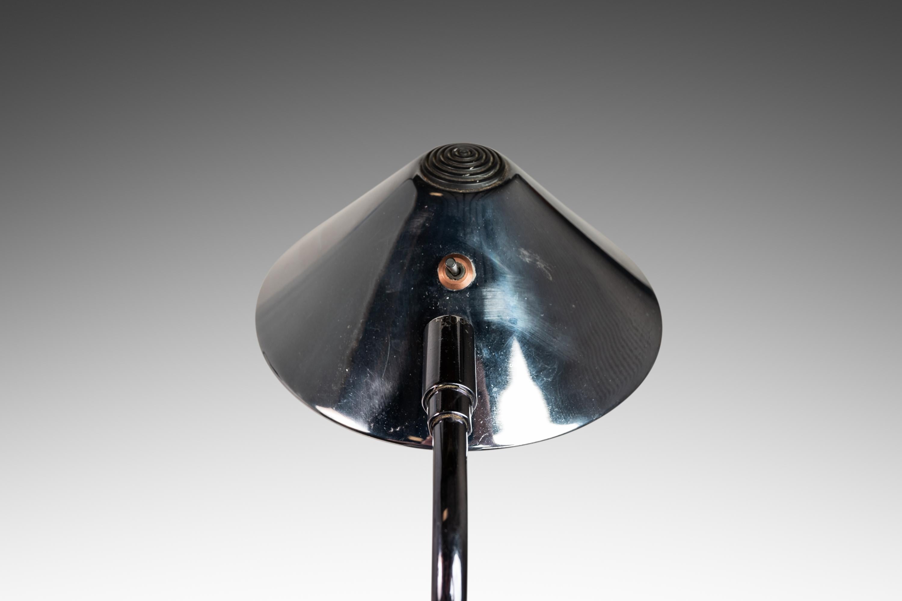Late 20th Century Floor Lamp in Midnight Chrome by Robert Sonneman for George Kovacs, USA, c. 1987 For Sale