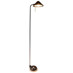 Lampada da terra in Midnight Chrome di Robert Sonneman per George Kovacs, USA, c.C. 1987