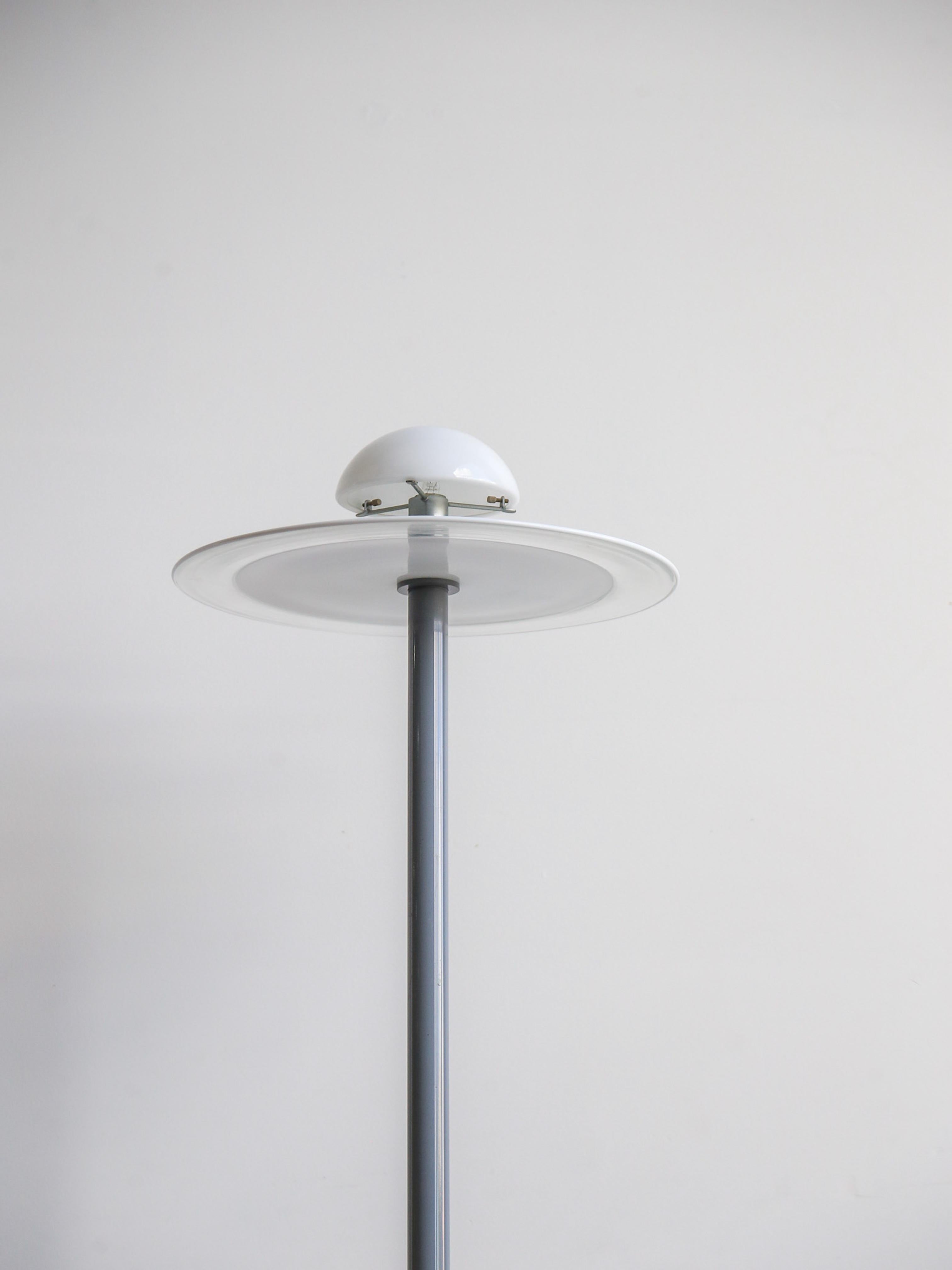 Italian Floor Lamp in Murano Glass and Metal by AVMazzega For Sale