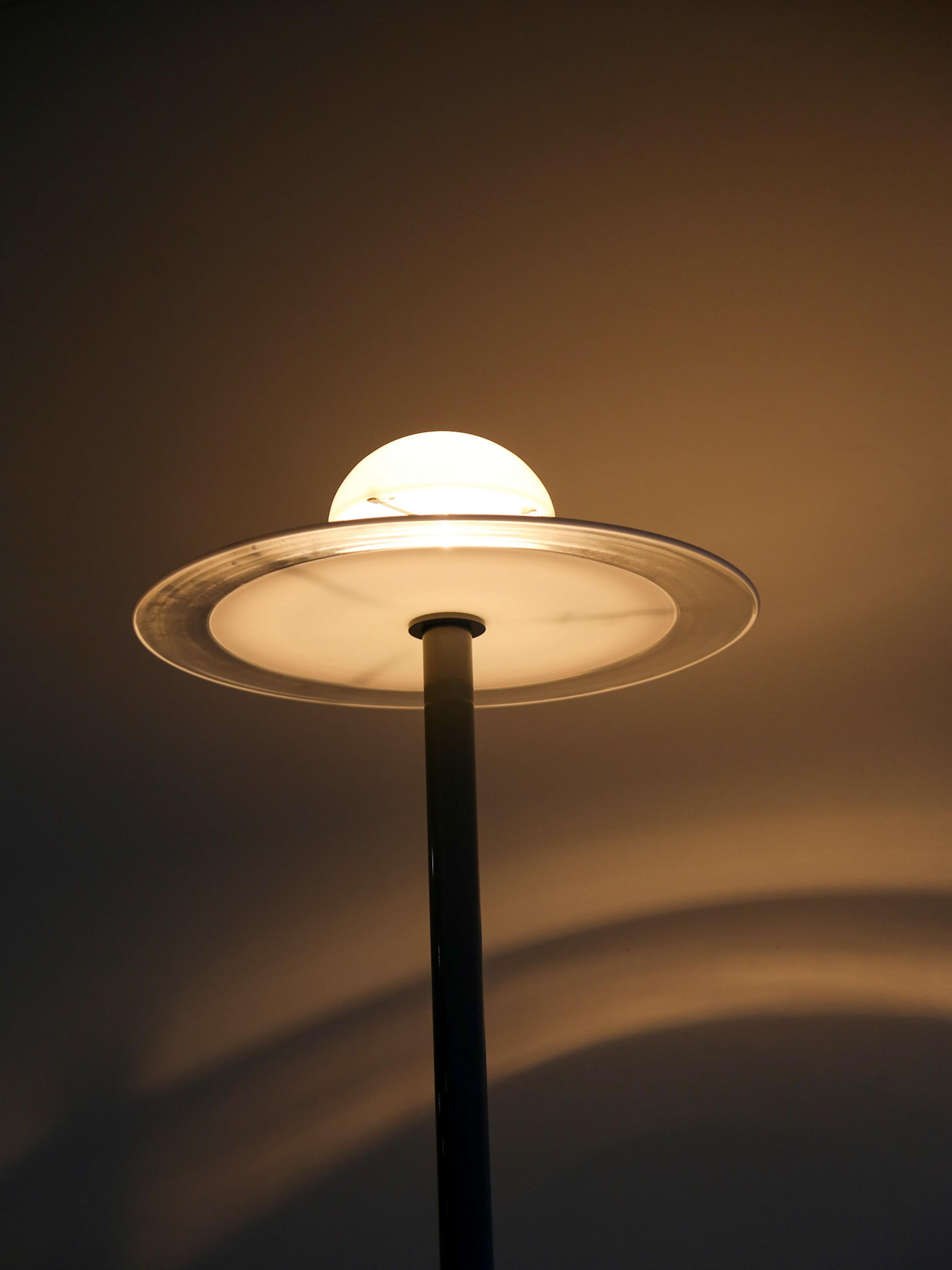 Floor Lamp in Murano Glass and Metal by AVMazzega For Sale 1