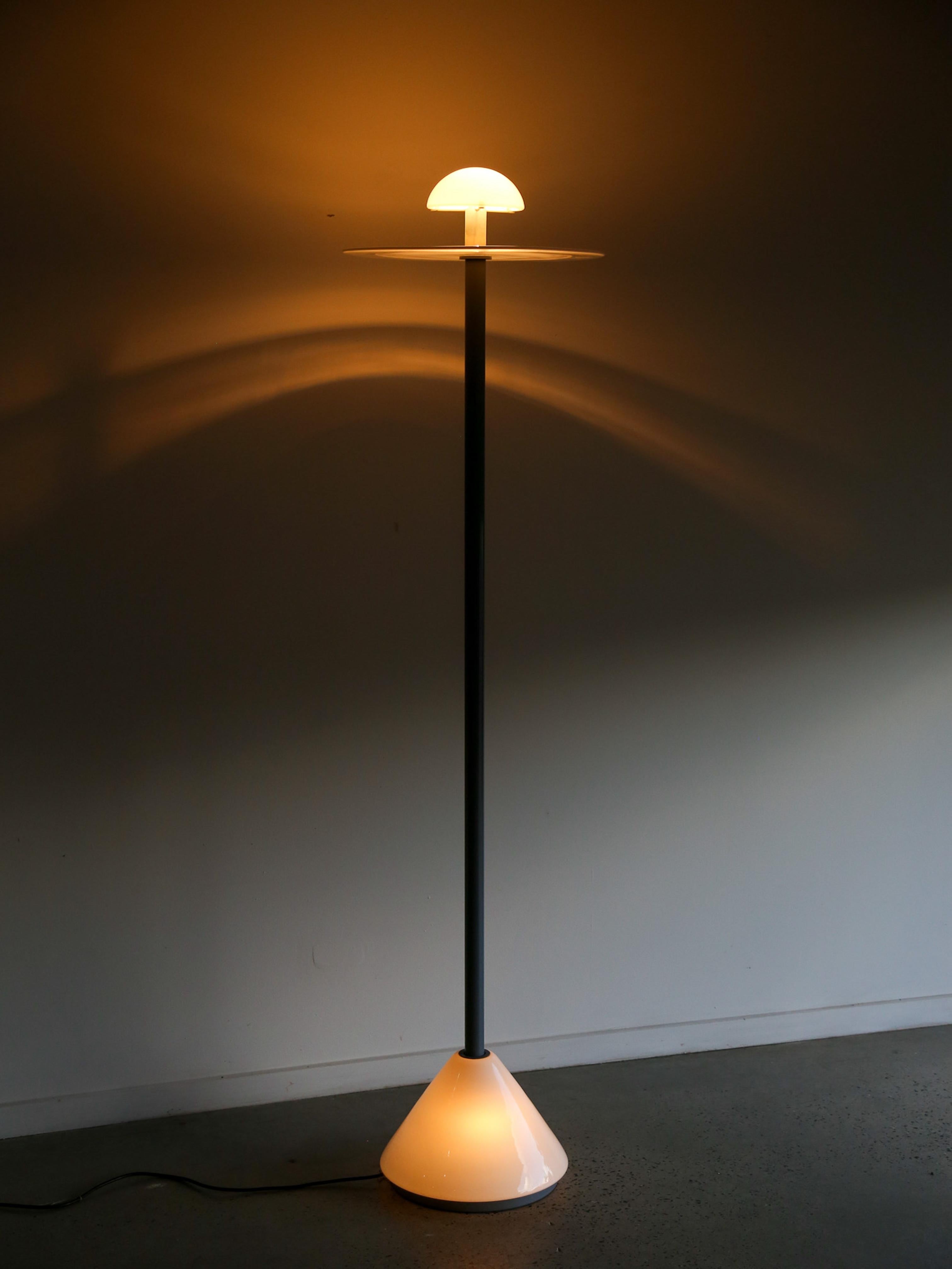 Floor Lamp in Murano Glass and Metal by AVMazzega For Sale 2