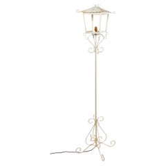 Vintage Floor lamp in Painted Wrought Iron by Maison R.Gleizes, 1950-1960 Design.