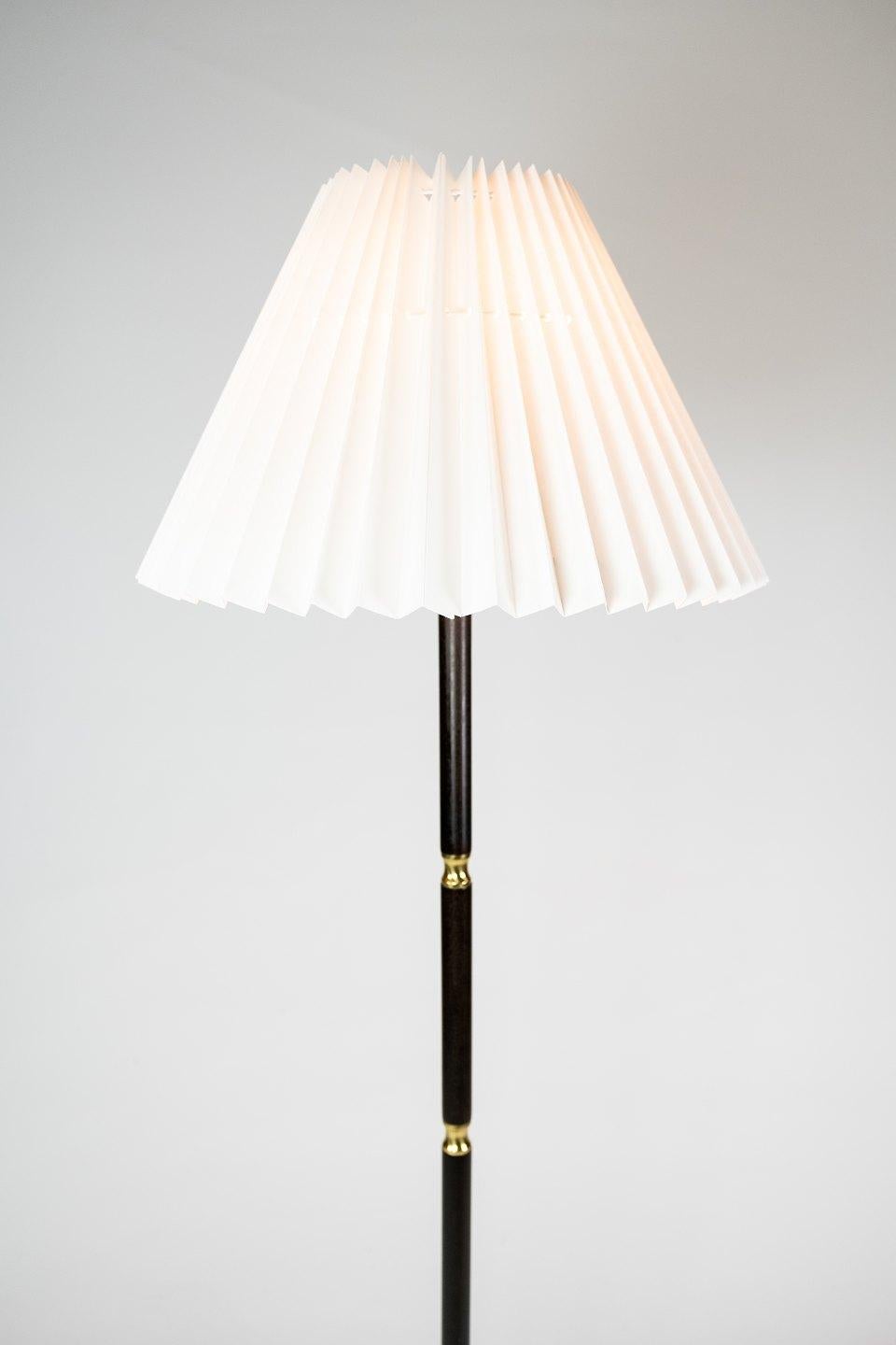 Mid-20th Century Floor Lamp in Rosewood and Brass of Danish Design from the 1960s