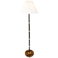 Floor Lamp in Rosewood and Brass of Danish Design from the 1960s