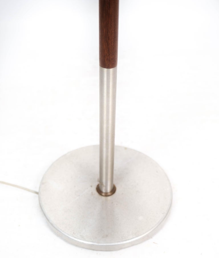 Mid-20th Century Floor Lamp in Rosewood and Metal, of Danish Design from the 1960s