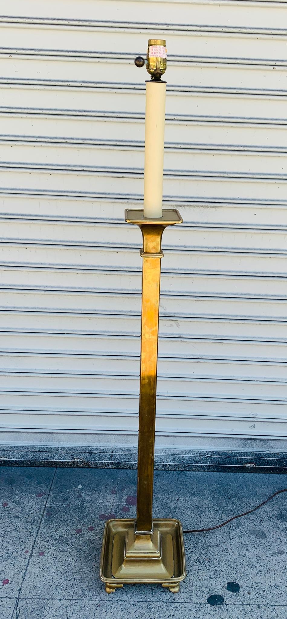 American Floor Lamp in Solid Brass by Chapman