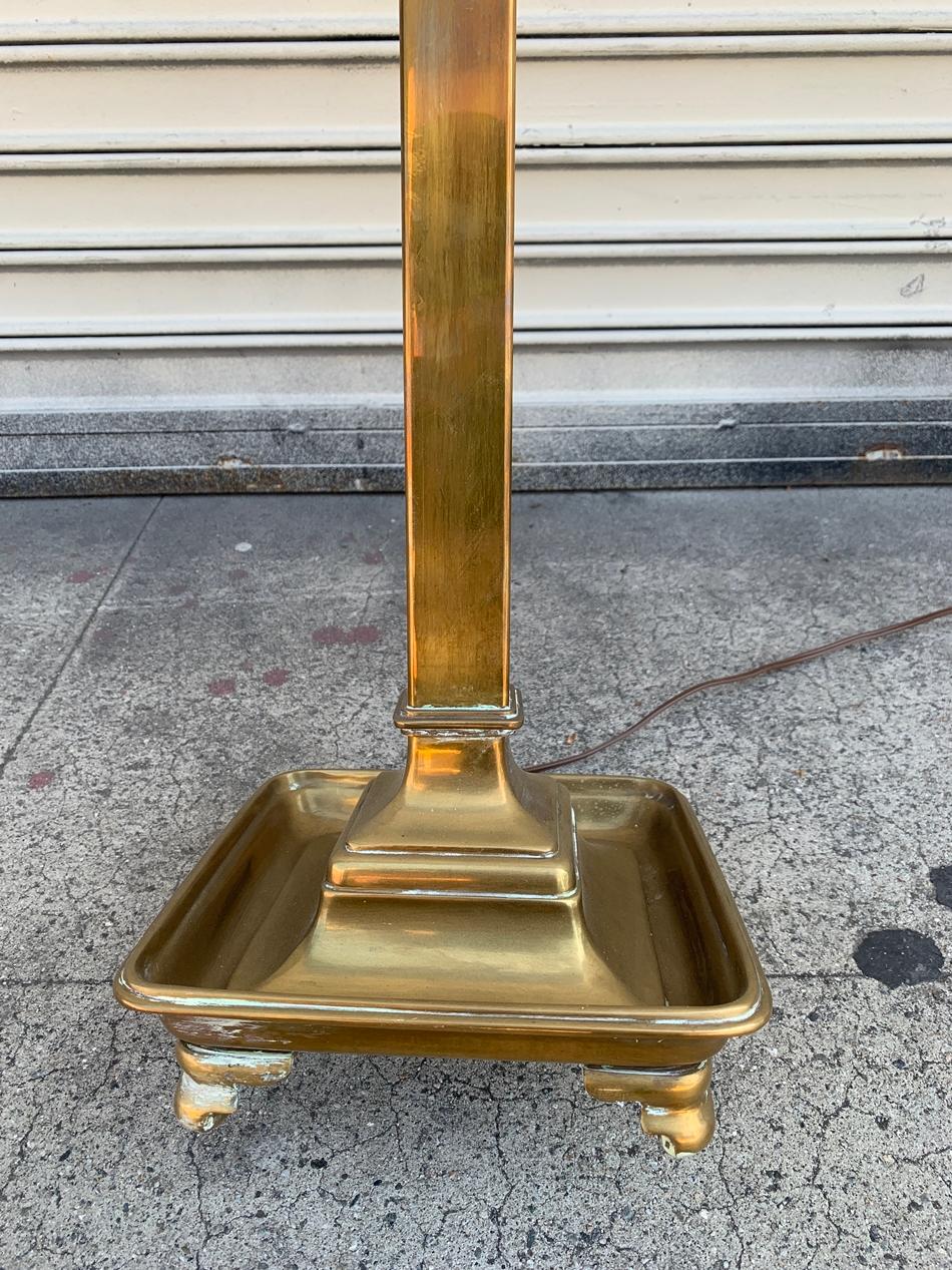 Floor Lamp in Solid Brass by Chapman In Good Condition In Los Angeles, CA