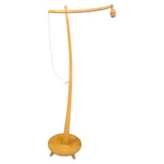 Floor lamp in solid cherry and cherry veneer circa 1950/1960