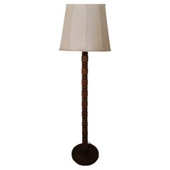Floor Lamp in Solid Oak Charles Dudouyt