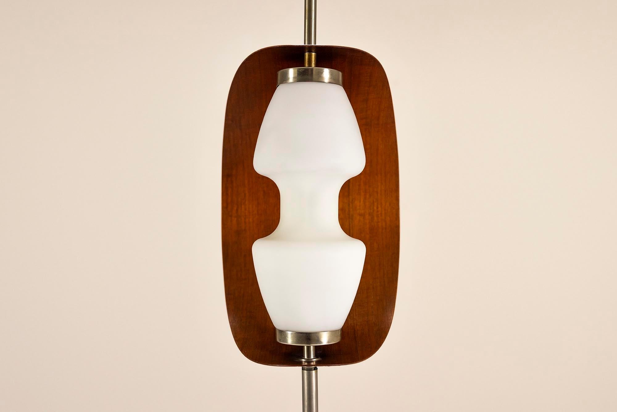 Floor Lamp in Teak and Marble in the style of Goffredo Reggiani, Italy 1970s 4
